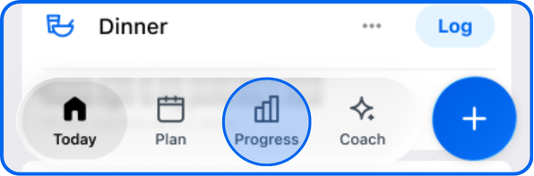 Progress 页：各类指标的日周视图切换